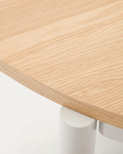 Load image into Gallery viewer, Montuiri extendable table in oak veneer and with steel legs in a grey finish, 120(200) x 90 cm - image 9
