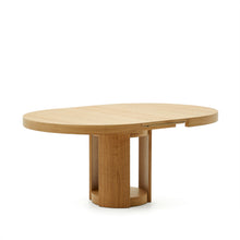 Load image into Gallery viewer, Artis extendable round table in solid oak wood and veneer, 150 (200) cm x 80 cm FSC 100% - image 3