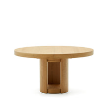Load image into Gallery viewer, Artis extendable round table in solid oak wood and veneer, 150 (200) cm x 80 cm FSC 100% - image 5
