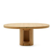 Load image into Gallery viewer, Artis extendable round table in solid oak wood and veneer, 150 (200) cm x 80 cm FSC 100% - image 7