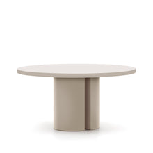 Load image into Gallery viewer, Nealy round table in lacquered MDF in an ecru finish, Ø 150 cm