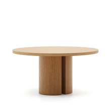 Load image into Gallery viewer, Nealy round table with an oak veneer in a natural finish, Ø 150 cm - image 2