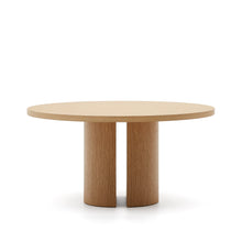 Load image into Gallery viewer, Nealy round table with an oak veneer in a natural finish, Ø 150 cm - image 3