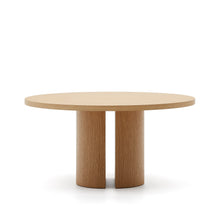 Load image into Gallery viewer, Nealy round table with an oak veneer in a natural finish, Ø 150 cm - image 4