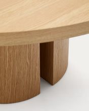 Load image into Gallery viewer, Nealy round table with an oak veneer in a natural finish, Ø 150 cm - image 11