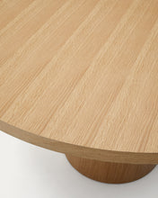 Load image into Gallery viewer, Nealy round table with an oak veneer in a natural finish, Ø 150 cm - image 12
