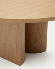Load image into Gallery viewer, Nealy round table with an oak veneer in a natural finish, Ø 150 cm - image 13