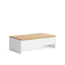 Load image into Gallery viewer, Abilen oak wood with white lacquer lift-up coffee table 110 x 60 cm FSC 100% - image 2