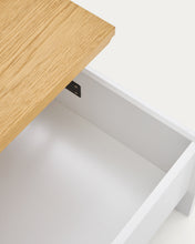 Load image into Gallery viewer, Abilen oak wood with white lacquer lift-up coffee table 110 x 60 cm FSC 100% - image 6