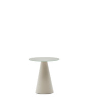 Load image into Gallery viewer, Wilshire tempered glass and metal side table with a matte grey finish, Ø 50 cm