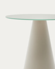 Load image into Gallery viewer, Wilshire tempered glass and metal side table with a matte grey finish, Ø 50 cm - image 5