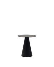 Load image into Gallery viewer, Wilshire tempered glass and metal side table with a black finish, Ø 50 cm