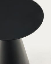 Load image into Gallery viewer, Wilshire tempered glass and metal side table with a black finish, Ø 50 cm - image 4