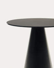Load image into Gallery viewer, Wilshire tempered glass and metal side table with a black finish, Ø 50 cm - image 5