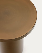 Load image into Gallery viewer, Malya metal round side table in brushed copper, Ø 40.5 cm - image 4