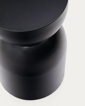Load image into Gallery viewer, Rachell metal side table with glossy black painted finish Ø 30 cm - image 5