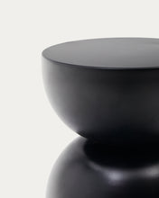 Load image into Gallery viewer, Rachell metal side table with glossy black painted finish Ø 30 cm - image 6