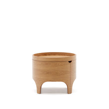 Load image into Gallery viewer, Octavia bedside table in ash plywood FSC Mix Credit Ø 55 cm - image 2