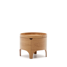 Load image into Gallery viewer, Octavia bedside table in ash plywood FSC Mix Credit Ø 55 cm - image 3
