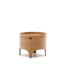 Load image into Gallery viewer, Octavia bedside table in ash plywood FSC Mix Credit Ø 55 cm - image 4