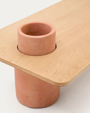 Load image into Gallery viewer, Olaria terracotta coffee table with an oak veneer in a natural finish, 110 x 60 cm - image 7