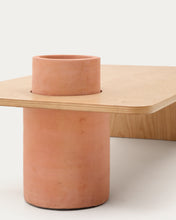 Load image into Gallery viewer, Olaria terracotta coffee table with an oak veneer in a natural finish, 110 x 60 cm - image 9