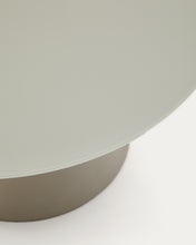 Load image into Gallery viewer, Wilshire tempered glass and metal coffee table with a matte grey finish, Ø 80 cm - image 4