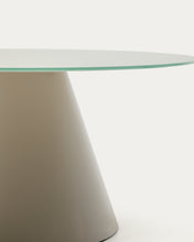 Load image into Gallery viewer, Wilshire tempered glass and metal coffee table with a matte grey finish, Ø 80 cm - image 5