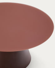 Load image into Gallery viewer, Wilshire coffee table with frosted tempered glass and matt terracotta painted steel finish Ø80cm - image 5