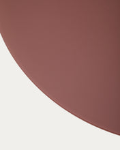 Load image into Gallery viewer, Wilshire coffee table with frosted tempered glass and matt terracotta painted steel finish Ø80cm - image 6