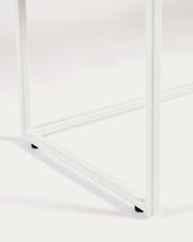 Load image into Gallery viewer, Yoana console table with oak veneer and painted white metal structure, 120 x 80 cm - image 5