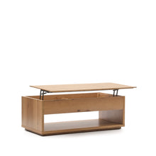Load image into Gallery viewer, Alguema raisable coffee table in oak veneer with natural finish 120 x 60 cm - image 6