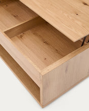 Load image into Gallery viewer, Alguema raisable coffee table in oak veneer with natural finish 120 x 60 cm - image 9