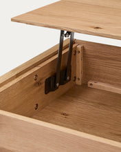 Load image into Gallery viewer, Alguema raisable coffee table in oak veneer with natural finish 120 x 60 cm - image 12