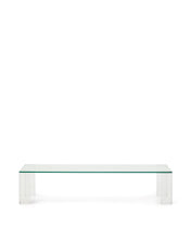 Load image into Gallery viewer, Adularia transparent, tempered-glass coffee table, 140 x 60 cm