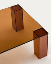 Load image into Gallery viewer, Adularia brown, tempered-glass coffee table, 140 x 60 cm - image 9