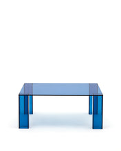 Load image into Gallery viewer, Adularia blue, tempered-glass side table, 85 x 85 cm
