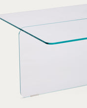 Load image into Gallery viewer, Zaren transparent tempered-glass coffee table, 120 x 60 cm - image 5