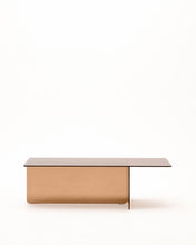 Load image into Gallery viewer, Zaren brown, tempered-glass coffee table, 120 x 60 cm