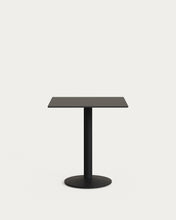 Load image into Gallery viewer, Esilda outdoor table in black with metal leg in a painted black finish, 70 x 70 x 70 cm