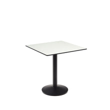 Load image into Gallery viewer, Esilda outdoor table in white with metal leg in a painted black finish, 70 x 70 x 70 cm - image 2