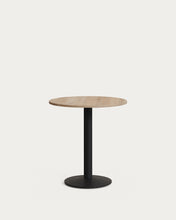 Load image into Gallery viewer, Esilda round table in natural finish melamine with metal leg in a painted black finish, Ø70x70 cm