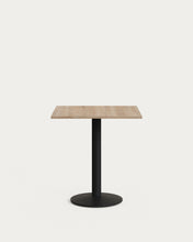 Load image into Gallery viewer, Esilda table in natural finish melamine with metal leg in a painted black finish, 70x70x70 cm