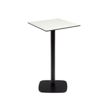 Load image into Gallery viewer, Dina high outdoor table in white with metal leg in a painted black finish, 60x60x96 cm - image 2