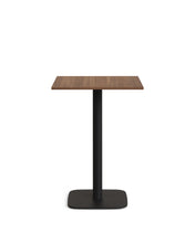 Load image into Gallery viewer, Dina high table in walnut finish melamine with metal leg in a painted black finish, 60x60x96 cm - image 2