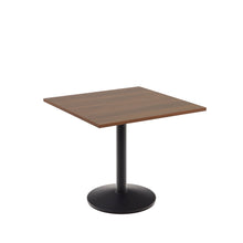 Load image into Gallery viewer, Esilda table in walnut finish melamine with metal leg in a painted black finish, 90 x 90 x 70 cm - image 2