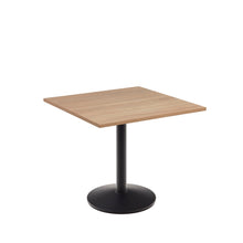 Load image into Gallery viewer, Esilda table in natural finish melamine with metal leg in a painted black finish, 90x90x70 cm - image 2