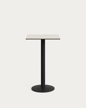 Load image into Gallery viewer, Esilda high table in white with metal leg in a painted black finish, 60 x 60 x 96 cm