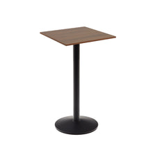 Load image into Gallery viewer, Esilda high table in walnut finish melamine with metal leg in a painted black finish, 60x60x96 cm - image 2