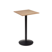 Load image into Gallery viewer, Esilda high table in natural finish melamine with metal leg in a painted black finish, 60x60x96cm - image 2